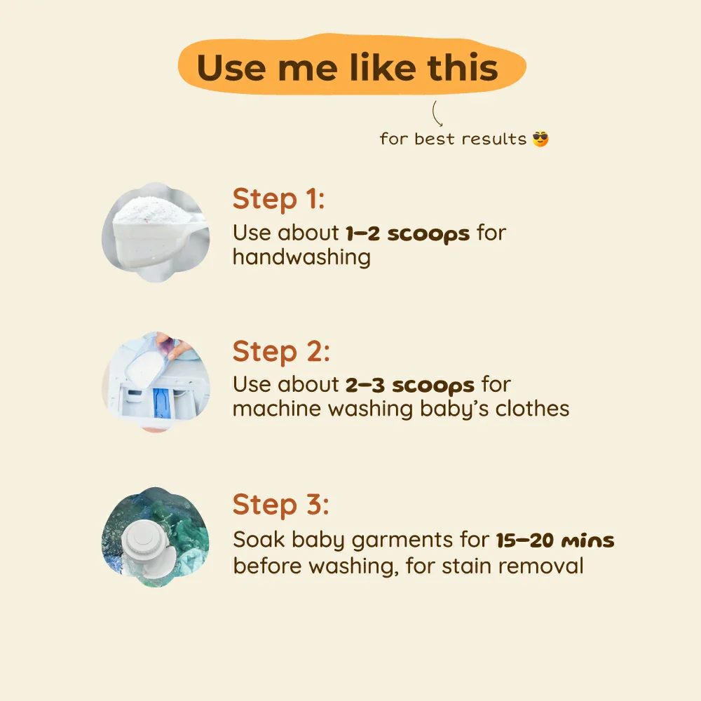 Baby Laundry Washing Powder | Unscented & Rash free baby clothes | 500 g - Image 6