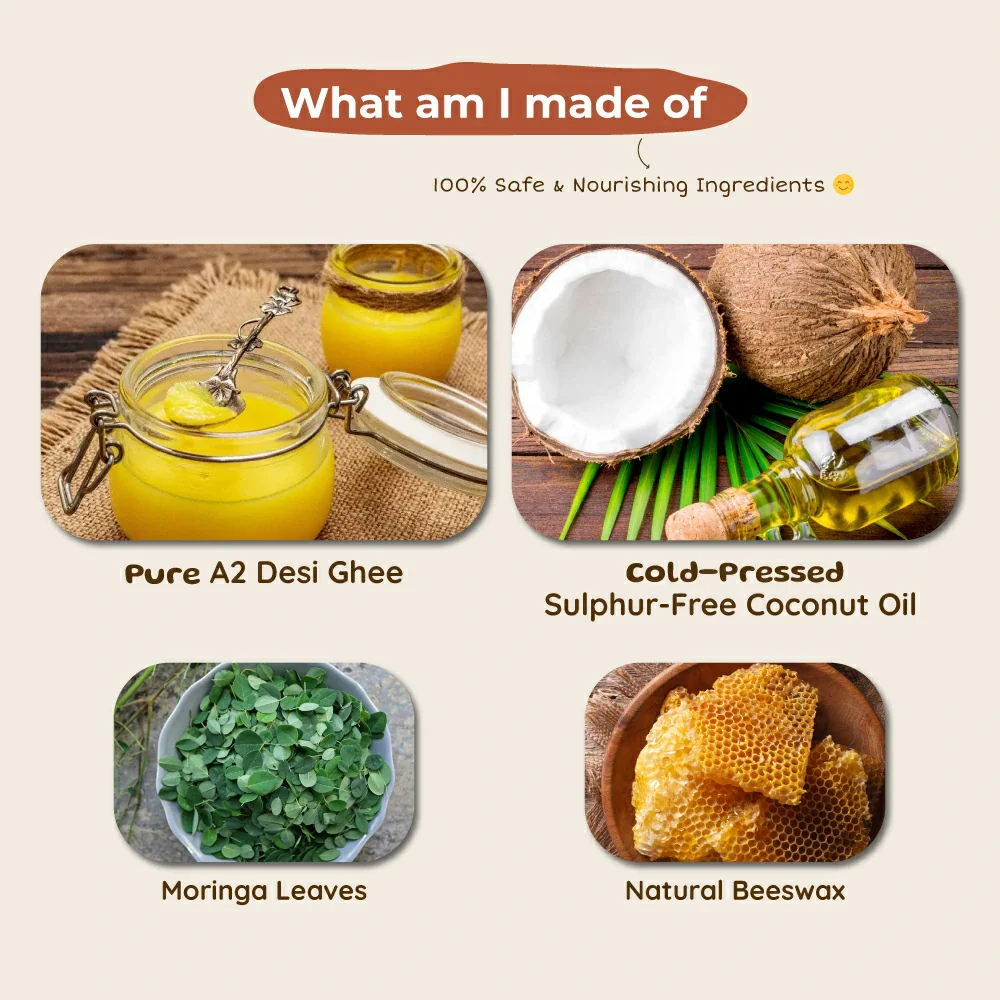 Nursing Nipple Balm (With Desi Ghee) | Soothes Sore & Cracked Nipples - Breastfeeding Safe | 50 g - Image 3