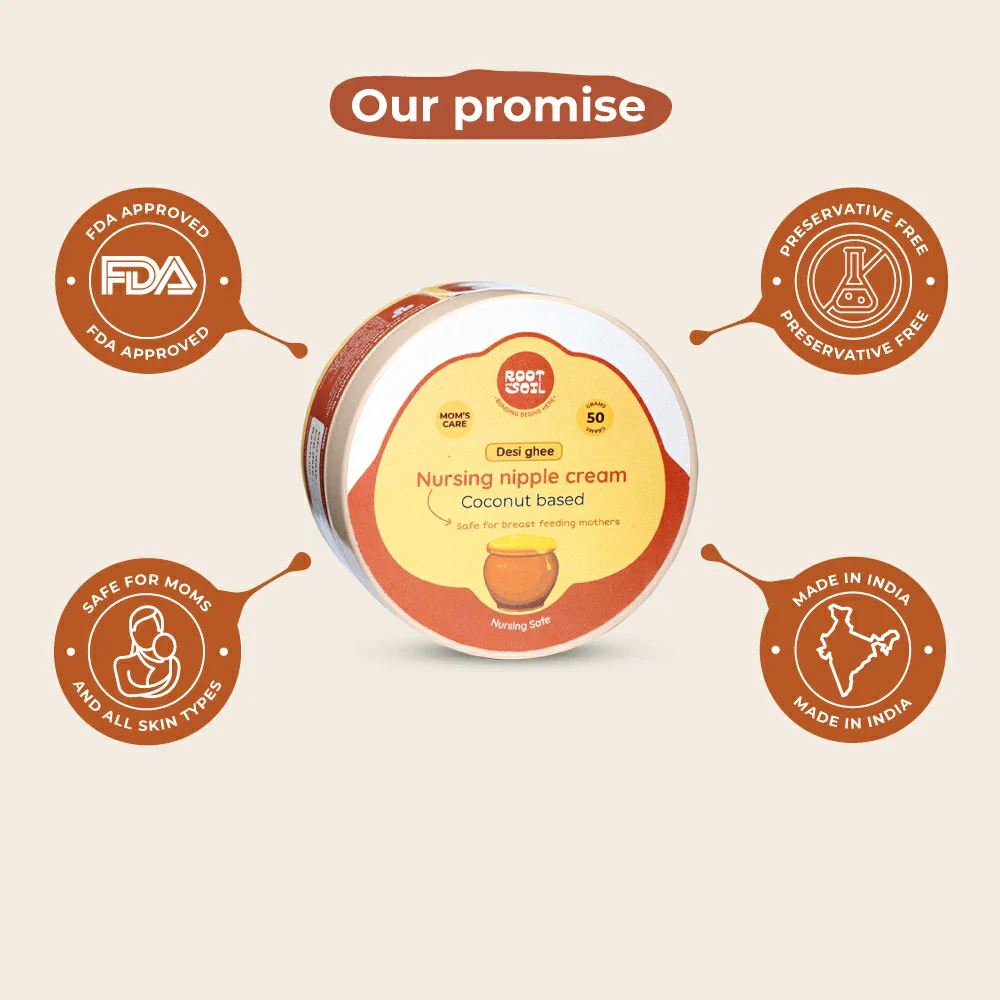 Nursing Nipple Balm (With Desi Ghee) | Soothes Sore & Cracked Nipples - Breastfeeding Safe | 50 g - Image 7