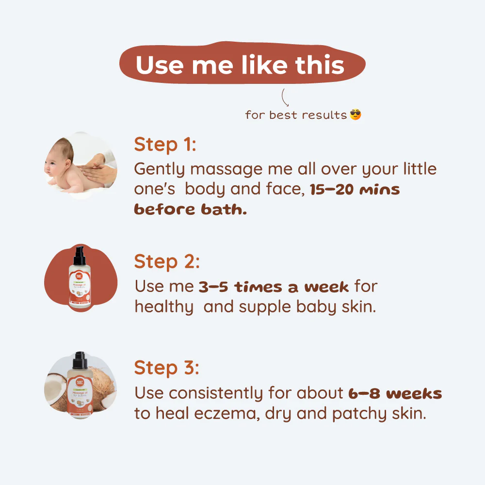 Coconut Milk Baby Massage Oil (Classic) | Soothens and rejuvenates skin |  0+ m - Image 6
