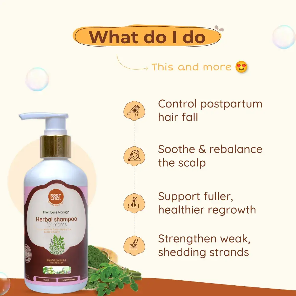 Herbal Shampoo For Moms | Hairfall Control & Hair Growth Support | 175 ml - Image 3