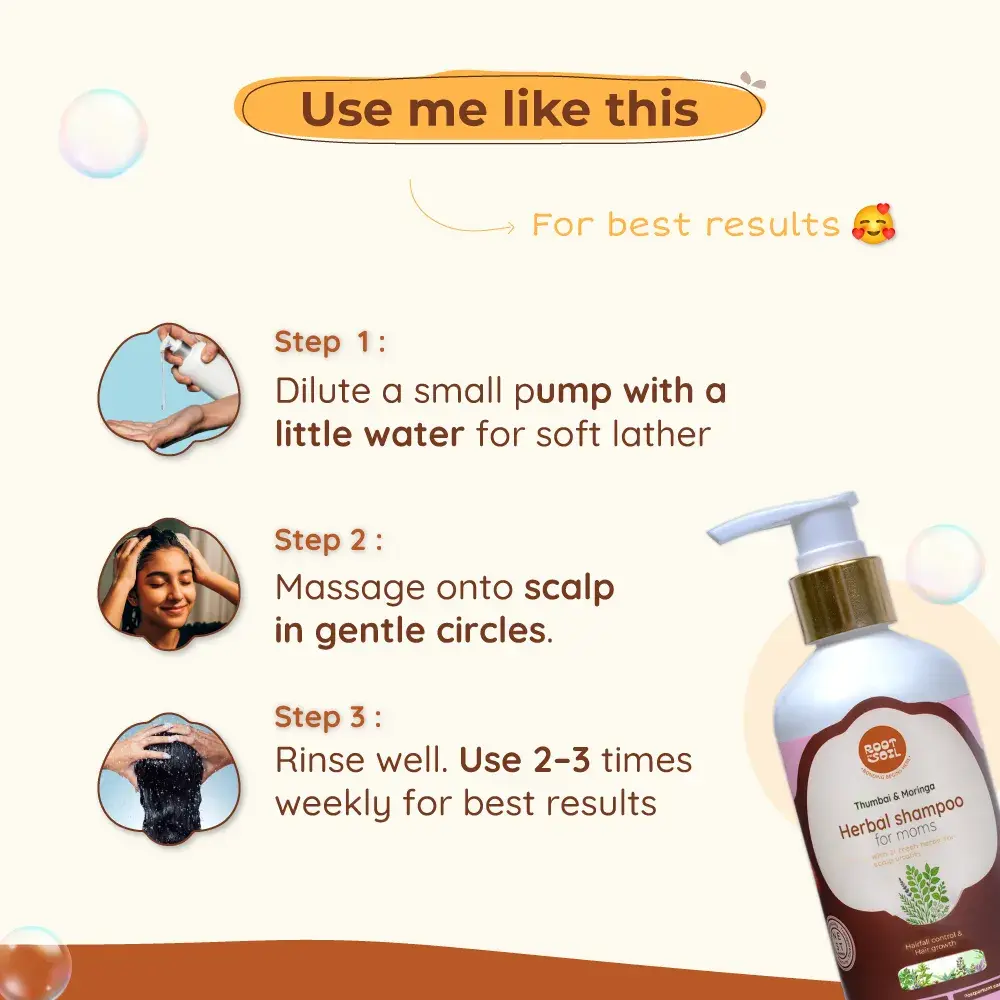 Herbal Shampoo For Moms | Hairfall Control & Hair Growth Support | 175 ml - Image 4