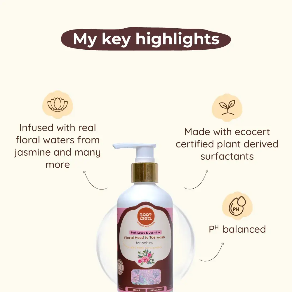 Floral Baby Head-to-Toe Wash | Fresh Flower Petal Infusion | Safe from 0m – 8y | 200 ml - Image 3