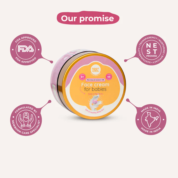 Pink Lotus & Coconut Milk Face Cream | Soft & Healthy Baby Skin | 0 m - 8 y | 45 g - Image 7