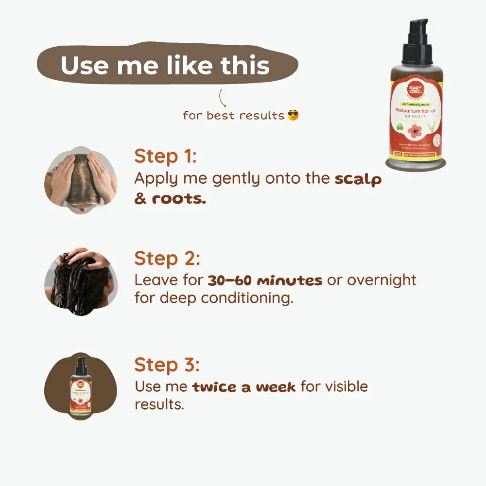 Postpartum Hair Oil For Moms | Hairfall Control & Hair Growth Support | 100 ml - Image 5