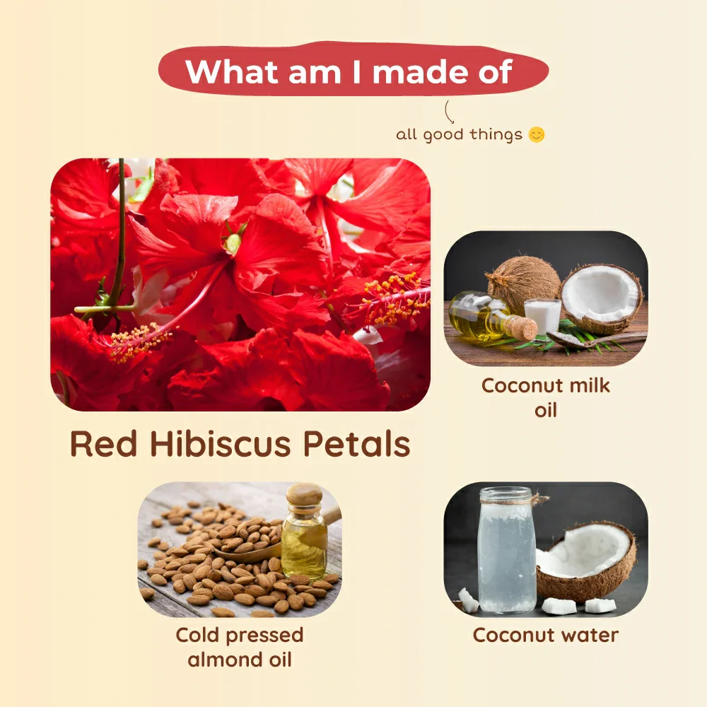 Red Hibiscus Shampoo Bar For Babies  | Hair Strengthening & Growth | 100 g | 0+ M - Image 3