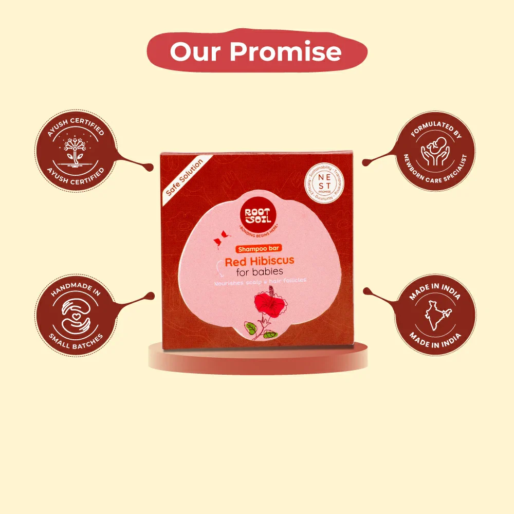 Red Hibiscus Shampoo Bar For Babies  | Hair Strengthening & Growth | 100 g | 0+ M - Image 7