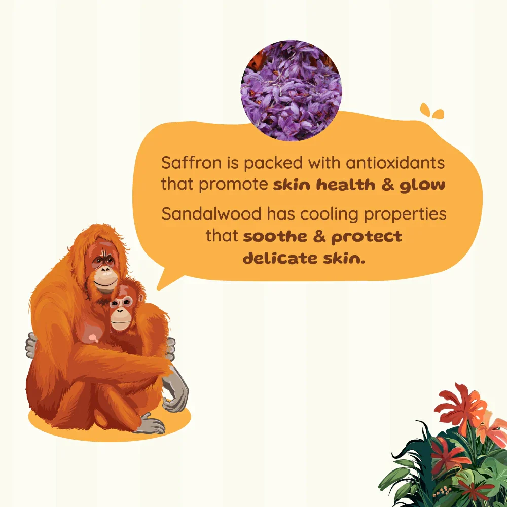 Saffron & Sandalwood Body Cream  | Glowy & Healthy Baby Skin | 0 m - 8 y | 45 g - Image 5