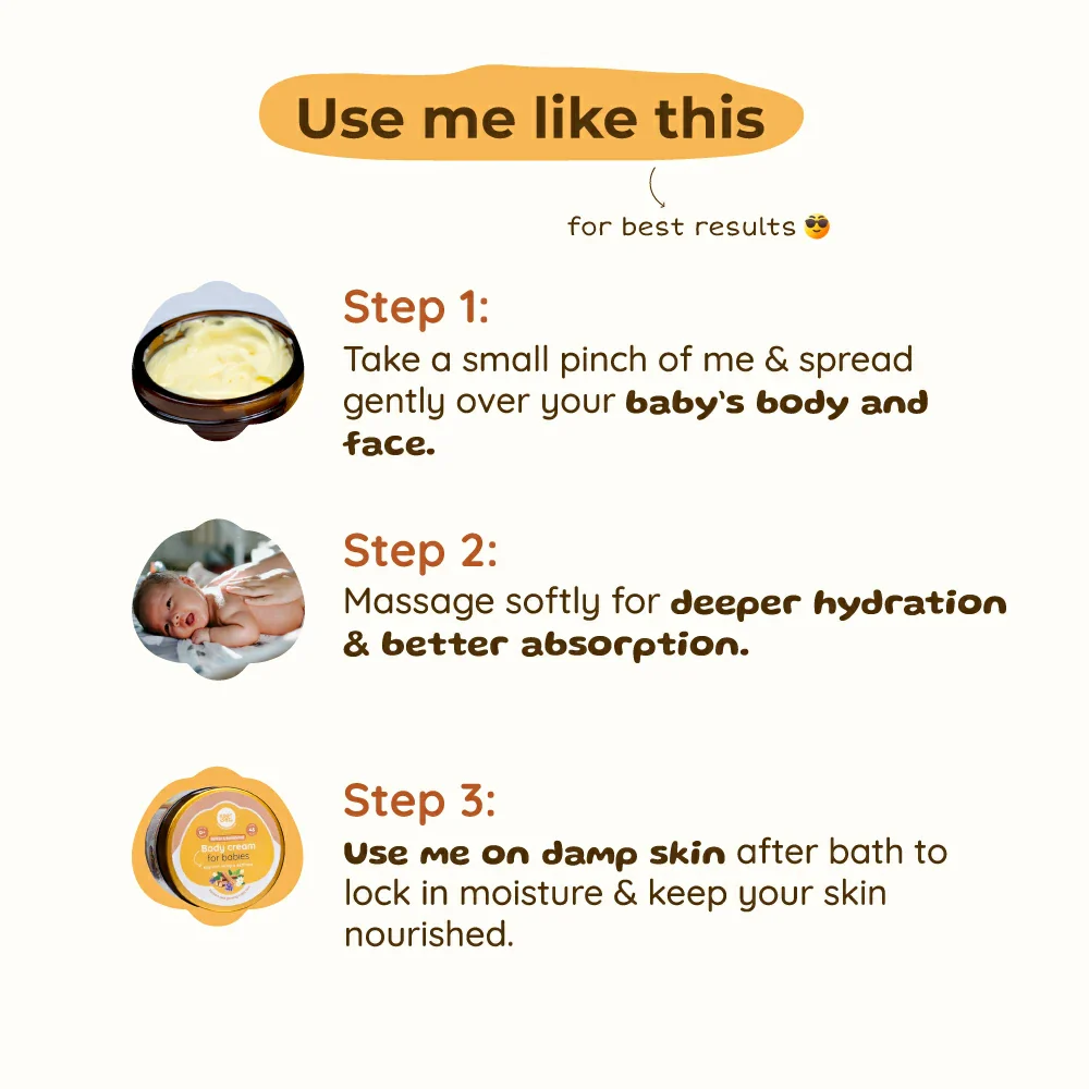 Saffron & Sandalwood Body Cream  | Glowy & Healthy Baby Skin | 0 m - 8 y | 45 g - Image 6
