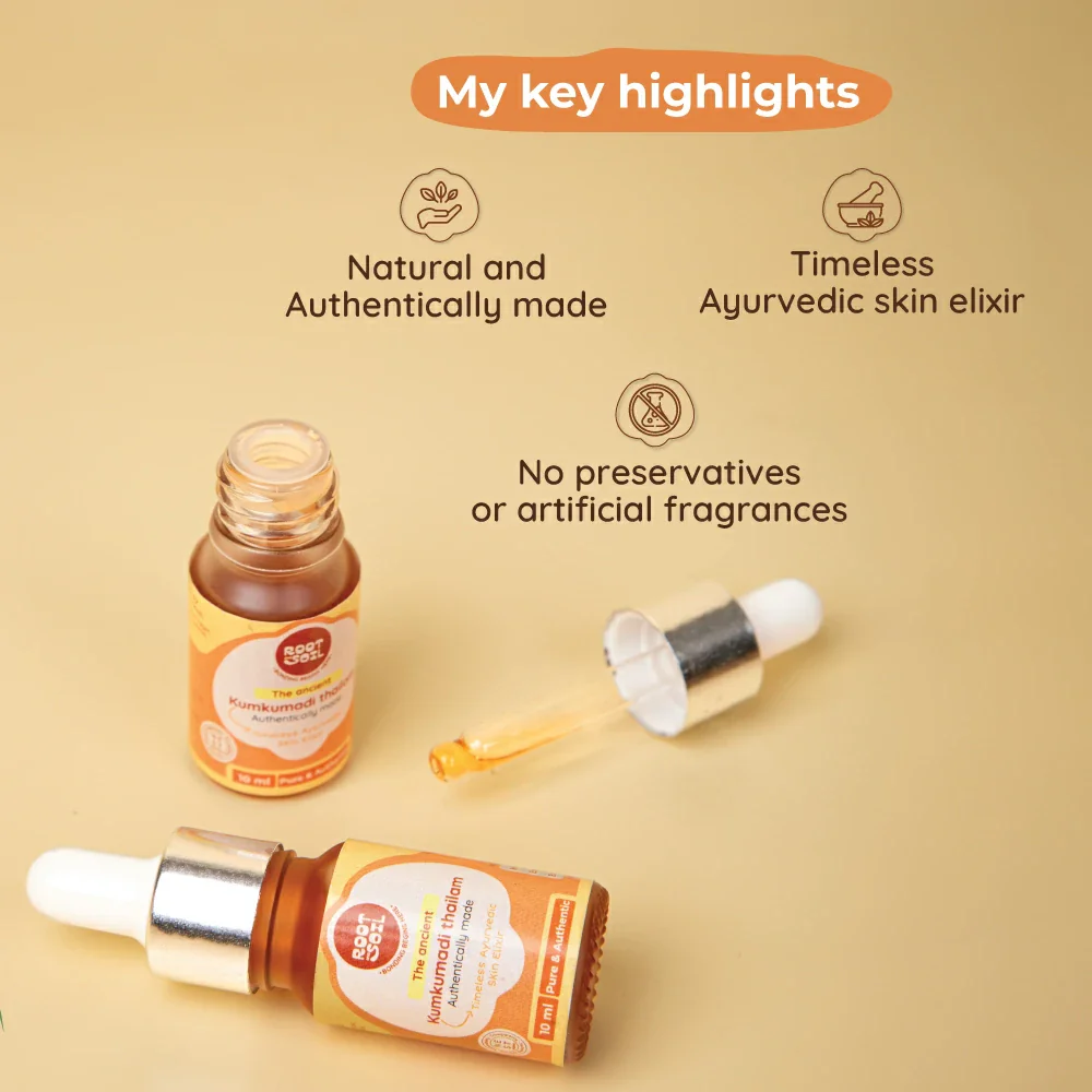 The Ancient Kumkumadi Thailam | Miraculous Skin Elixir | 10 ml - Image 4