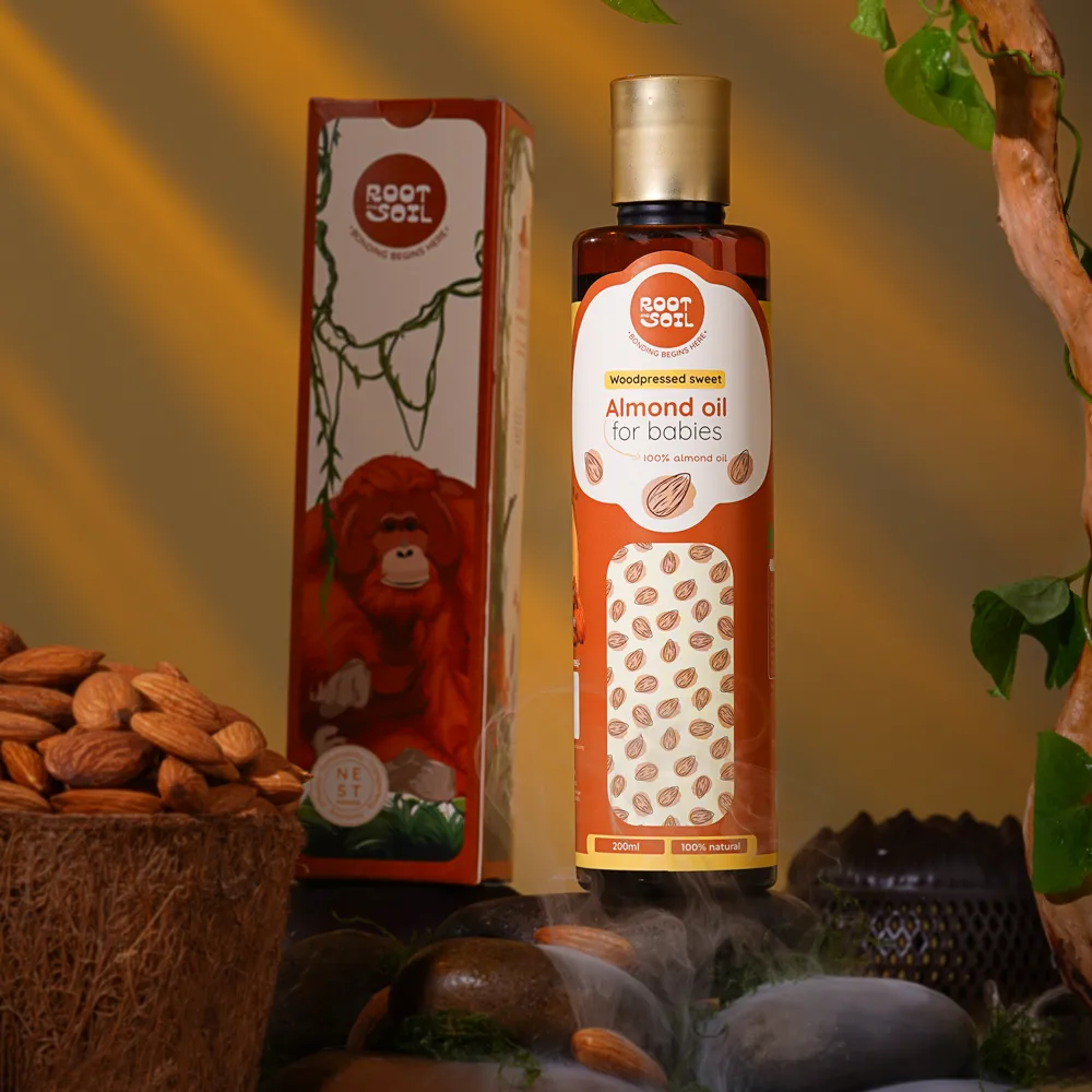 Wood-Pressed Sweet Almond Oil For Babies | Organic & 100% Pure | Healthy & Glowy Baby Skin | 0+ m - Image 10