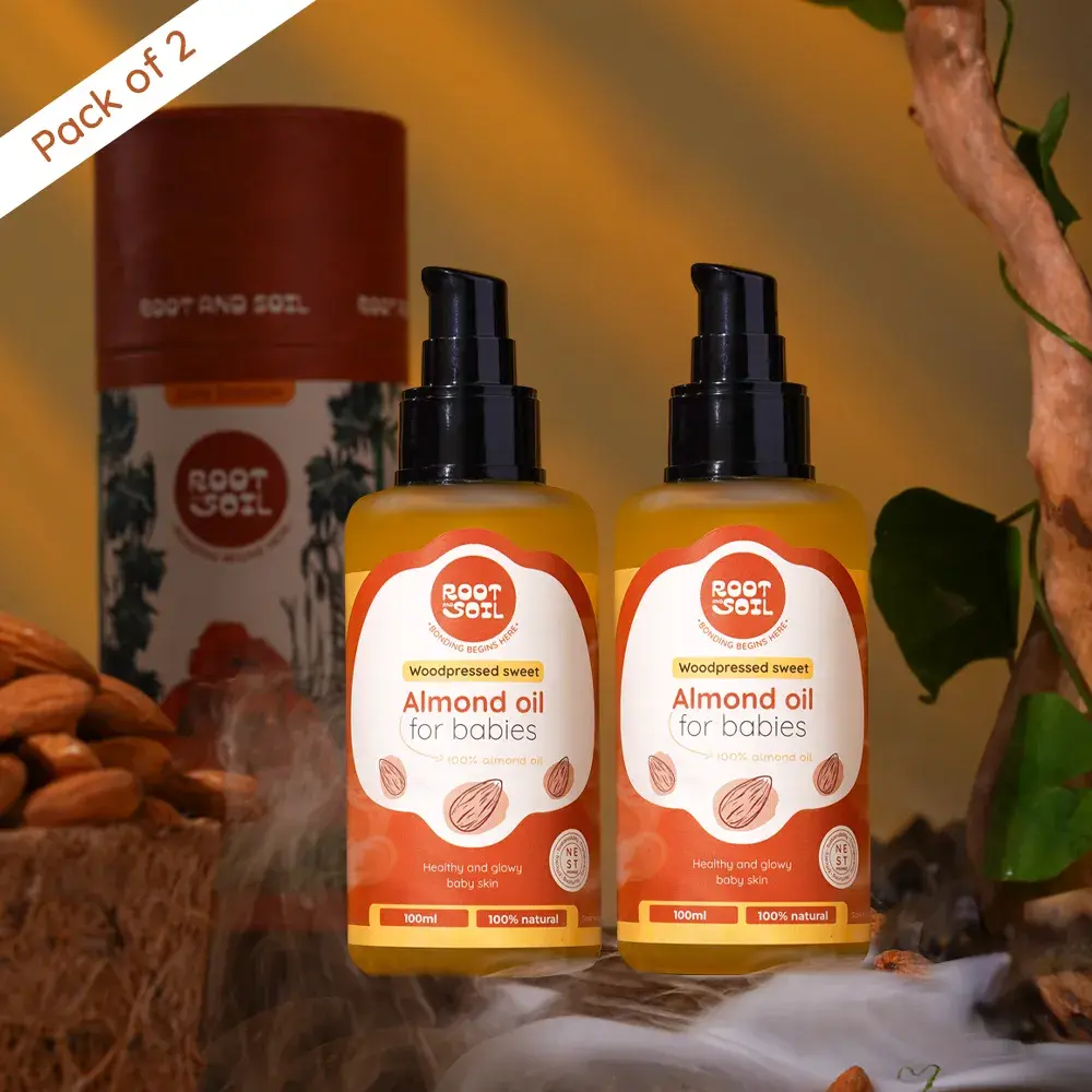 Wood-Pressed Sweet Almond Oil For Babies | Organic & 100% Pure | Healthy & Glowy Baby Skin | 0+ m - Image 11