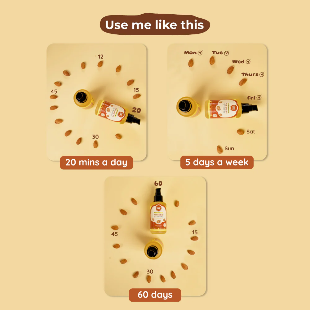 Wood-Pressed Sweet Almond Oil For Babies | Organic & 100% Pure | Healthy & Glowy Baby Skin | 0+ m - Image 6