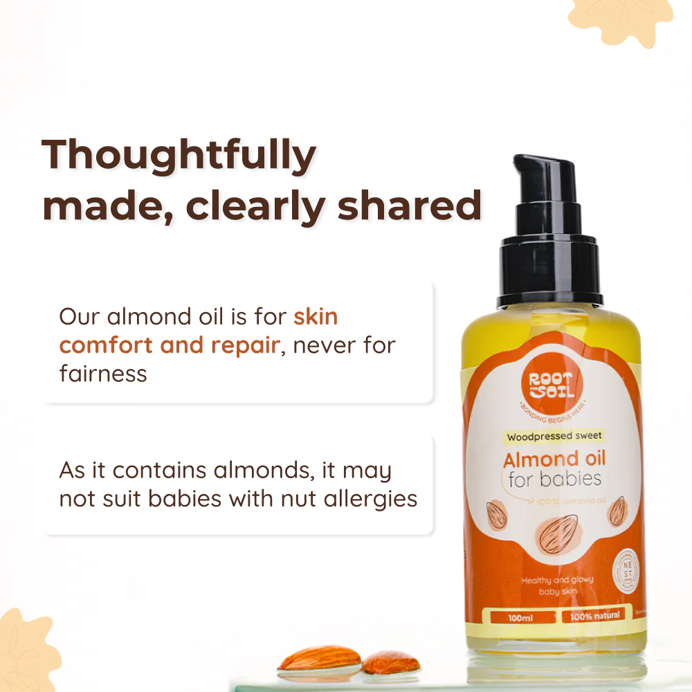 Wood-Pressed Sweet Almond Oil For Babies | Organic & 100% Pure | Healthy & Glowy Baby Skin | 0+ m - Image 8